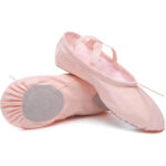 Pink Canvas Ballet Shoes Split Sole