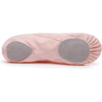 Pink Canvas Ballet Shoes Split Sole - Image 2
