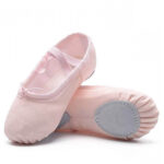 Pink Canvas Ballet Shoes Split Sole