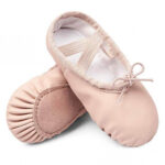 Pink Leather Ballet Shoes Full Sole
