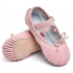 Pink Leather Ballet Shoes Full Sole