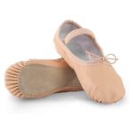 Pink Leather Ballet Shoes Full Sole