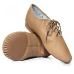 Tan Leather Jazz Shoes with Laces