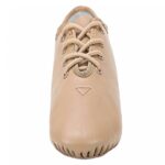 Tan Leather Jazz Shoes with Laces - Image 4